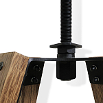 Барный стул со спинкой и мягкой обивкой с ромбами на 4-х деревянных ножках Бежевый Велюр Ava Charm варинант исполнения - 8 | Loft Concept в Москве