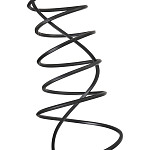 Подвесной светильник светодиодный из металла со спиральным декоративным элементом черный Metal Spiral варинант исполнения - 8 | Loft Concept в Москве