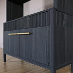 Стеллаж Primo с ящиками Черный дуб  варинант исполнения - 4 | Loft Concept в Москве