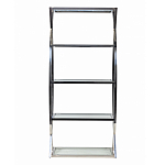 Металлический стеллаж со стеклянными полками Molecule варинант исполнения - 2 | Loft Concept в Москве