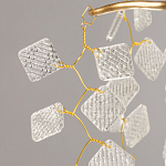 Люстра подвесная золотого цвета с декоративными ветвями и прозрачными рельефными подвесками FAIRYTREE Light варинант исполнения - 10 | Loft Concept в Москве