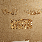 Люстра золотая с декором в виде веток эвкалипта Eucalyptus Branches варинант исполнения - 5 | Loft Concept в Москве