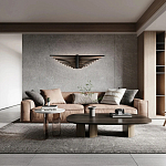 Люстра в виде распахнутых крыльев из тонких металлических планок Flight of Freedom варинант исполнения - 8 | Loft Concept в Москве