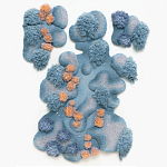 Тканый вручную Большой абстрактный гобелен Frost Forest варинант исполнения - 3 | Loft Concept в Москве