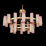 Люстра двухъярусная круглая с текстурными цилиндрическими плафонами Glimpse варинант исполнения - 2 | Loft Concept в Москве