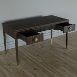 Письменный стол Elsa Dreams Walnut Шпон дерево с двумя ящиками варинант исполнения - 3 | Loft Concept в Москве