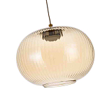 Подвесной светильник с янтарным рифленым стеклянным плафоном Ferm Living варинант исполнения - 5 | Loft Concept в Москве