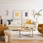 Журнальный стол с круглой деревянной столешницей Urban Style Space варинант исполнения - 4 | Loft Concept в Москве