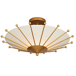 Потолочный светильник в форме конуса с каркасом золотого цвета и тканевым абажуром Inspiration in Light варинант исполнения - 2 | Loft Concept в Москве