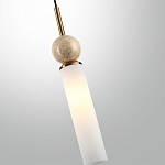 Подвесной светильник с цилиндрическим матовым плафоном и декоративным шаром из камня Orb Essence варинант исполнения - 13 | Loft Concept в Москве