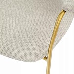 Стул Singer Chair с подлокотниками серый на золотистых ножках варинант исполнения - 7 | Loft Concept в Москве