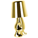 Настольная лампа фигурная золотого цвета с гладким абажуром Высота 19 см Sophia варинант исполнения - 4 | Loft Concept в Москве