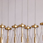 Люстра с 9-ю прозрачными стеклянными плафонами в форме капли Lucid Rain  варинант исполнения - 6 | Loft Concept в Москве