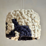 Светильник вязаный из шерсти Черно-белый варинант исполнения - 1 | Loft Concept в Москве