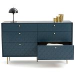 Комод с 6 выдвижными ящиками Scale Ornament Blue Chest of Drawers варинант исполнения - 4 | Loft Concept в Москве
