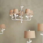 Торшер с белым каркасом и тканевыми абажуром Natural Stems варинант исполнения - 6 | Loft Concept в Москве