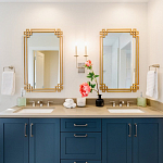 Зеркало прямоугольной металлической рамой с эффектом состаривания Accommodation варинант исполнения - 1 | Loft Concept в Москве