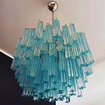 Дизайнерская люстра Blue Lagoon glass бирюзовое стекло  варинант исполнения - 3 | Loft Concept в Москве