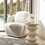 Полукруглое кресло из обивки меланж Halle Melange Armchair варинант исполнения - 6 | Loft Concept в Москве