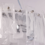 Люстра круглая с подвесными прямоугольными пластинами из стекла Glacier Panels варинант исполнения - 4 | Loft Concept в Москве