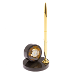 Часы настольные с ручкой из натурального камня Stone Clock варинант исполнения - 11 | Loft Concept в Москве