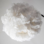 Изогнутый торшер с декором в виде перьев Plumage White Floor Lamp варинант исполнения - 3 | Loft Concept в Москве