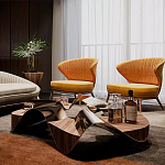 Дизайнерский журнальный стол волнистой формы Nyxacad варинант исполнения - 4 | Loft Concept в Москве