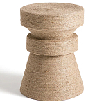 Приставной стол с отделкой из джута Juti D35 см варинант исполнения - 1 | Loft Concept в Москве