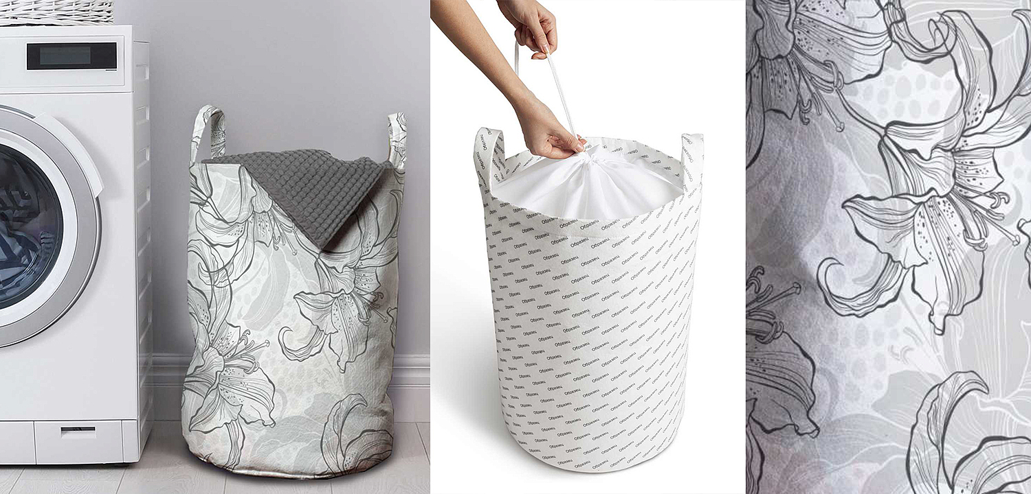 Корзина Black and White Flowers Basket Корзина Black and White Flowers Basket - Loft-Concept в Москве