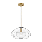 Подвесной светильник с прозрачным двойным стеклянным плафоном в форме купола и внутренней сферой Hinkley варинант исполнения - 10 | Loft Concept в Москве