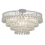 Люстра подвесная круглая с молочными стеклянными подвесками в форме капель Droplet Chandelier варинант исполнения - 2 | Loft Concept в Москве