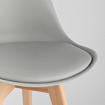 Стул с основой из пластика и мягким сиденьем Arvika Grey варинант исполнения - 7 | Loft Concept в Москве