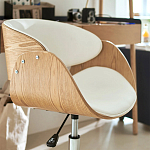 Вращающееся офисное кресло на колёсах Delwyn Chair White варинант исполнения - 6 | Loft Concept в Москве