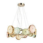 Люстра с плафонами из разноцветного стекла Glass Peonies варинант исполнения - 2 | Loft Concept в Москве