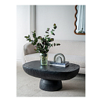 Столик кофейный черного цвета с овальной столешницей и круглым основанием Black Dalmen Table варинант исполнения - 8 | Loft Concept в Москве