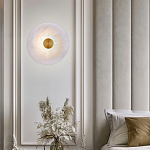 Бра светодиодный с мраморным рассеивателем латунь варинант исполнения - 3 | Loft Concept в Москве