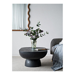 Столик кофейный черного цвета с овальной столешницей и круглым основанием Black Dalmen Table варинант исполнения - 10 | Loft Concept в Москве