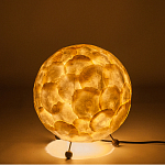 Настольная лампа из перламутра на металлическом каркасе Indonesian Egg варинант исполнения - 4 | Loft Concept в Москве