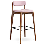 Барный стул из массива ясеня с обивкой из рогожки Elegant Ash варинант исполнения - 2 | Loft Concept в Москве