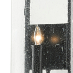 Бра с плафоном из прозрачного стекла на черном каркасе Glass Ball with Seeds варинант исполнения - 1 | Loft Concept в Москве