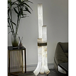 Торшер геометрический с тремя мраморными плафонами Marble Tripod варинант исполнения - 7 | Loft Concept в Москве