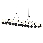 Люстра овальная с круглыми светодиодными источниками света Maxine Light варинант исполнения - 8 | Loft Concept в Москве