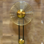 Бра с круглым рифленым плафоном янтарного цвета Savio Glass Disc Light варинант исполнения - 2 | Loft Concept в Москве