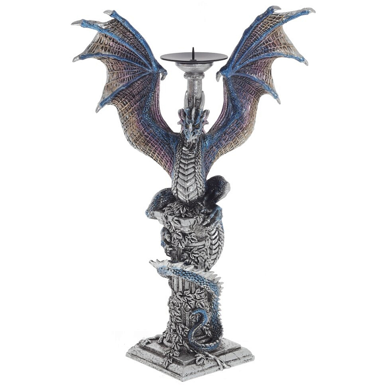     Grey Blue Dragon Candlestick      | Loft Concept 