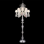 Торшер с 12-ю белыми текстильными абажурами и хрустальными подвесками Lustre Reverie варинант исполнения - 2 | Loft Concept в Москве