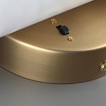 Бра с цилиндрическим плафоном из белого алебастра на круглом основании Латунь Cryptocrystalline Stone варинант исполнения - 3 | Loft Concept в Москве