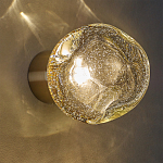 Бра с круглым плафоном из прозрачного стекла с пузырьками воздуха Effervia  варинант исполнения - 11 | Loft Concept в Москве