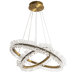 Люстра два кольца с хрустальным декором Rowan Crystal Ring Horizontal Brass Chandelier варинант исполнения - 2 | Loft Concept в Москве