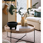 Журнальный стол с круглой деревянной столешницей Urban Style Space варинант исполнения - 5 | Loft Concept в Москве