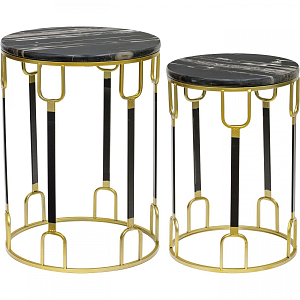 Приставной стол Dorius Side Table white marble high